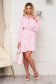 Világos rózsaszínű rövid bő szabású georgette ruha 4 - StarShinerS.hu
