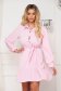 Világos rózsaszínű rövid bő szabású georgette ruha 1 - StarShinerS.hu