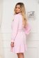 Világos rózsaszínű rövid bő szabású georgette ruha 2 - StarShinerS.hu