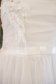Alkalmi ruha fehér rövid harang alakú gumirozott derékrésszel tüllből virágos hímzés 5 - StarShinerS.hu