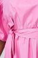 Világos rózsaszínű rövid harang alakú pamutból készült ruha gumirozott derékrésszel 5 - StarShinerS.hu