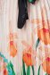 Midi virágmintás rakott harang alakú ruha szaténból gumirozott derékrésszel 4 - StarShinerS.hu