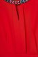 Piros elegáns midi harang ruha rugalmas szövetből strassz köves díszítéssel 5 - StarShinerS.hu