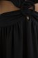 Fekete midi harang alakú ruha gumirozott derékrésszel és lyukasztott szabással 5 - StarShinerS.hu