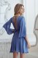 Kék harang muszlin ruha strasszos kiegészítővel ellátott 2 - StarShinerS.hu