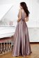 Púder rózsaszínű ruha hosszú harang taft övvel ellátva strassz köves díszítéssel 2 - StarShinerS.hu