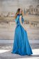 Kék ruha alkalmi hosszú harang taft puha melltartóval, oldalt támasztékot nyújtó betéttel 4 - StarShinerS.hu