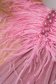 Púder rózsaszínű hosszú alkalmi harang ruha csillogó tüllből, strassz köves és tollas díszítéssel 5 - StarShinerS.hu