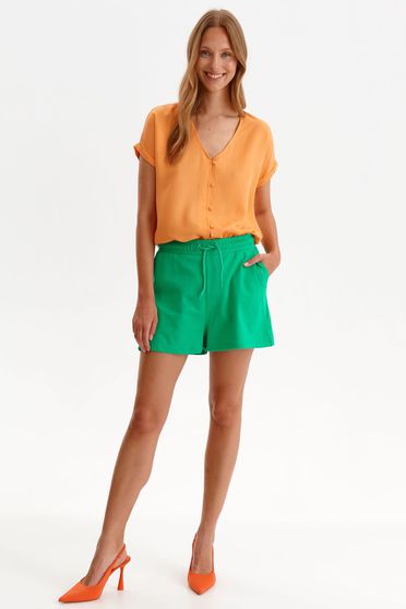 Női Rövidnadrágok, Zöld casual pamutból készült rövidnadrág - StarShinerS.hu