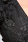 Fekete midi ceruza ruha rugalmas szövetből virágos hímzéssel - StarShinerS 5 - StarShinerS.hu