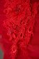 Alkalmi ruha piros rövid harang alakú gumirozott derékrésszel tüllből virágos hímzés 5 - StarShinerS.hu