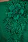 Alkalmi ruha zöld rövid harang alakú gumirozott derékrésszel tüllből virágos hímzés 5 - StarShinerS.hu