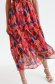 Piros midi harang alakú ruha gumirozott derékrésszel muszlinból absztrakt mintával 5 - StarShinerS.hu