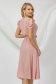 Púder rózsaszínű női kosztüm elegáns muszlin anyagátfedés 3 - StarShinerS.hu