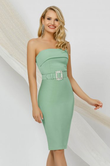 Elegáns szettek, vékony anyag, Mentazöld női kosztüm elegáns muszlin anyagátfedés - StarShinerS.hu