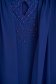 Elegáns ruha kék midi egyenes muszlin gyöngy és strassz köves díszítéssel 4 - StarShinerS.hu