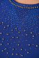 Kék alkalmi egyenes midi ruha muszlin anyagból gyöngy és csillogó díszítésekkel 5 - StarShinerS.hu