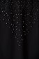 Fekete alkalmi egyenes midi ruha muszlin anyagból gyöngy és csillogó díszítésekkel 5 - StarShinerS.hu
