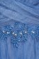 Kék alkalmi hosszú harang lábon sliccelt ruha tüllből csillogó díszítésekkel 4 - StarShinerS.hu