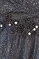 Fekete alkalmi hosszú harang lábon sliccelt ruha tüllből csillogó díszítésekkel 4 - StarShinerS.hu