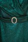 Alkalmi ruha zöld midi ceruza csillogó díszítésekkel és övvel ellátva 5 - StarShinerS.hu