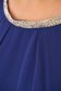 Elegáns ruha muszlin kék bő szabású midi strasszos kiegészítővel 4 - StarShinerS.hu