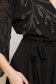 Elegáns ruha fekete midi harang muszlin gyöngy és strassz köves díszítéssel 6 - StarShinerS.hu