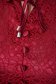 Elegáns ruha burgundy midi harang öv típusú kiegészítővel csipkés anyagból 5 - StarShinerS.hu