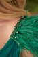 Alkalmi ruha zöld rövid harang tüllből gyöngy és tollas díszítéssel 5 - StarShinerS.hu