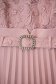 Midi púder rózsaszínű harang rakott ruha rugalmas szövetből 5 - StarShinerS.hu