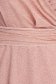 Púder rózsaszínű harang midi átlapolt muszlin StarShinerS ruha csillogó díszítésekkel 5 - StarShinerS.hu