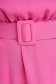 Pink rövid harang alakú georgette ruha gumirozott derékrésszel öv típusú kiegészítővel 5 - StarShinerS.hu