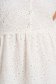 Fehér horgolt rövid csipke harang alakú ruha gumirozott derékrésszel 4 - StarShinerS.hu