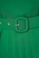Zöld midi harang alakú rakott ruha granulált zsorzsette anyagból 5 - StarShinerS.hu