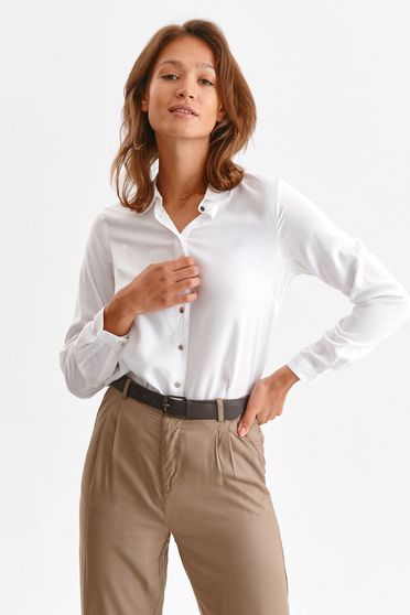 Casual ingek, Női ing fehér georgette bő szabású - StarShinerS.hu