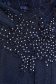 Ruha sötétkék muszlin csillogó díszítések hosszú harang 3d virágos díszítéssel 4 - StarShinerS.hu