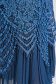 Kék midi egyenes ruha csipkés anyagból gyöngy díszítéssel 5 - StarShinerS.hu