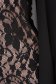 Fekete midi ceruza muszlin anyagátfedés ruha csipkés anyagból - StarShinerS 5 - StarShinerS.hu