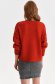 Piros bő szabású kötött pulóver pólónyakkal 3 - StarShinerS.hu