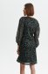 Fekete rövid muszlin harang ruha kerekített dekoltázssal 3 - StarShinerS.hu
