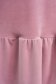 Ruha púder rózsaszínű bársonyból rövid egyenes fodrok a ruha alján 5 - StarShinerS.hu