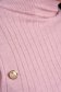 Pink pamutból készült csíkozott anyagú pulóver magas gallérral és dekoratív gombokkal 5 - StarShinerS.hu