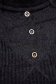 Fekete kötött szűk szabású pulóver bolyhos csíkozott anyagból dekoratív gombokkal és magas gallérral 5 - StarShinerS.hu