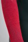 Piros pamutból készült bő szabású pulóver magas gallérral 5 - StarShinerS.hu