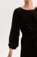 Fekete rövid ruha bársonyból harang alakú gumirozott derékrésszel övvel ellátva 6 - StarShinerS.hu