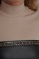 Műbőr rövid harang ruha - fekete, fodros ujjakkal, fém díszítésel - StarShinerS 6 - StarShinerS.hu