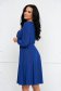 Kék midi georgette harang alakú ruha gumirozott derékrésszel csillogó díszítésekkel - StarShinerS 2 - StarShinerS.hu