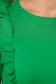 Zöld kötött szűk szabású fodros pulóver puha anyagból 6 - StarShinerS.hu