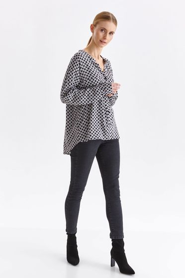 Casual ingek, Bő szabású aszimetrikus női ing vékony anyagból - StarShinerS.hu