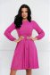 Pink midi georgette harang alakú ruha gumirozott derékrésszel csillogó díszítésekkel - StarShinerS 3 - StarShinerS.hu